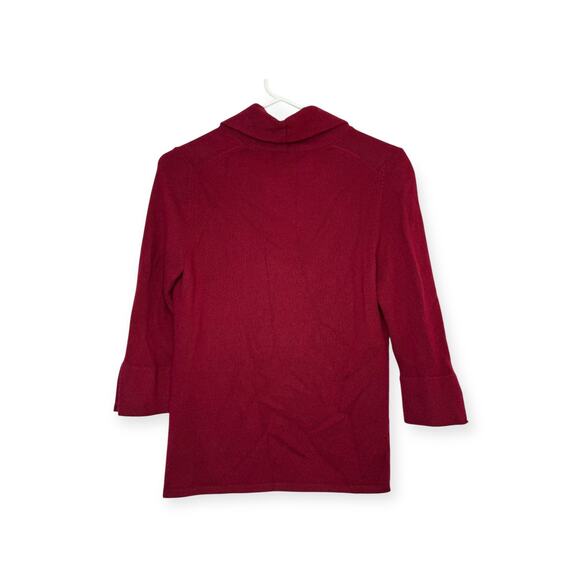 Avellini 100% Cashmere Open Front Cardigan | Women’s Size Small | Red - Picture 6 of 6